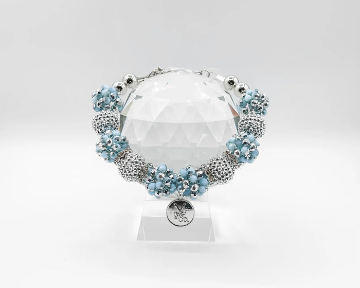 "Frozen Blue Tinsel" Necklace