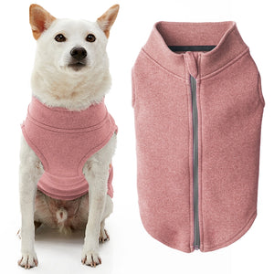 Zip Up Microfiber Fleece in Pink