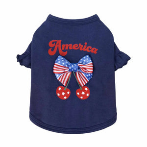 America Ruffle Dog Shirt