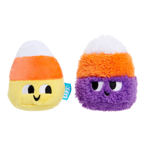 Bark Halloween Candy Corn Kids Plush Dog Toy 2pk