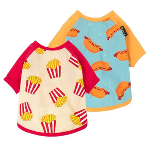 2 Pack Hot Dog & French Fries Dog Shirt