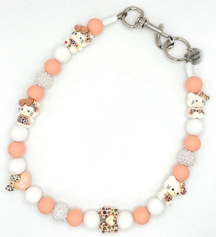 Kawaii Kitty Beaded Pet Collar