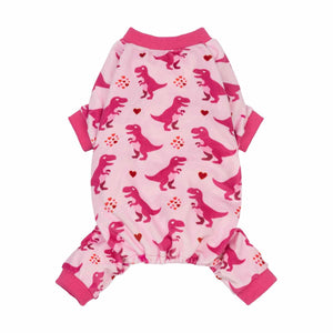 Heart-Eyed Dinosaur Dog Pajamas