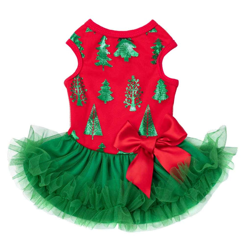 dog christmas tutu dress Christmas Dog Tutu Dress