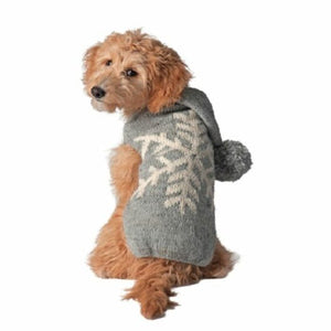 Alpaca Grey Snowflake Dog Sweater