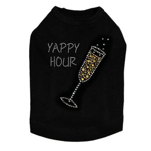 Champagne Flute Rhinestone Tank- Many Colors- Yappy Hour - Posh Puppy Boutique