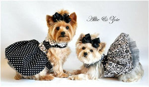 Black and White Polka Dot Dog Dress - Posh Puppy Boutique Black and White Polka Dot Dog Dress - Posh Puppy Boutique