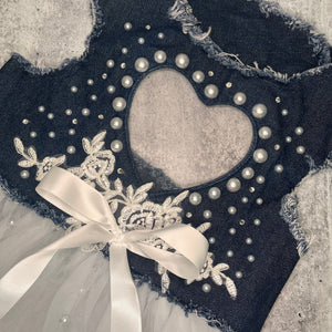 Blue Denim Bride Dress- Posh Puppy Boutique Blue Denim Bride Dress- Posh Puppy Boutique