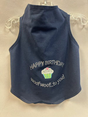 Happy Birthday Tank in Navy