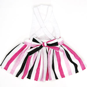 The Camila - Pink and Black Striped Skirt (Sundress)
