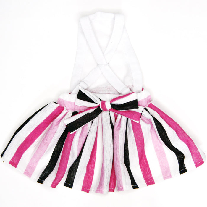 The Camila - Pink and Black Striped Skirt (Sundress)