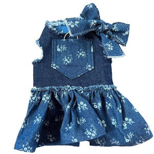 Denim Floral Dress