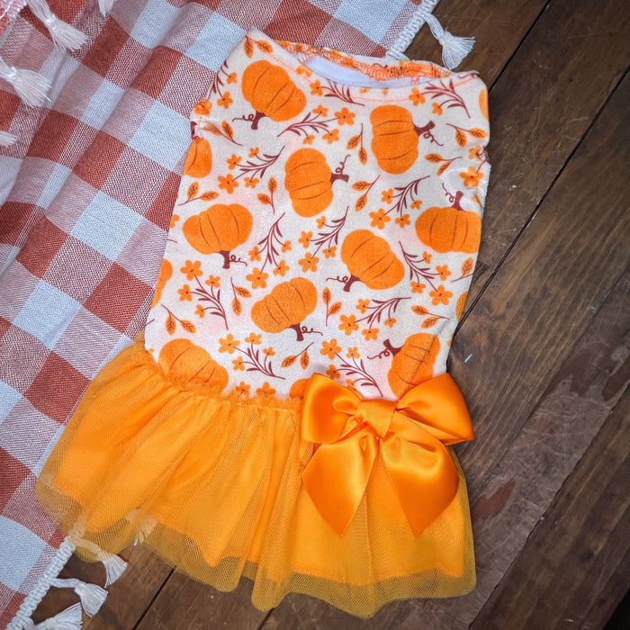 Pumpkin Dog Tutu Dress
