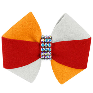 Susan Lanci Game Day Glam Red Pepper Pinwheel Bow Hair Bow