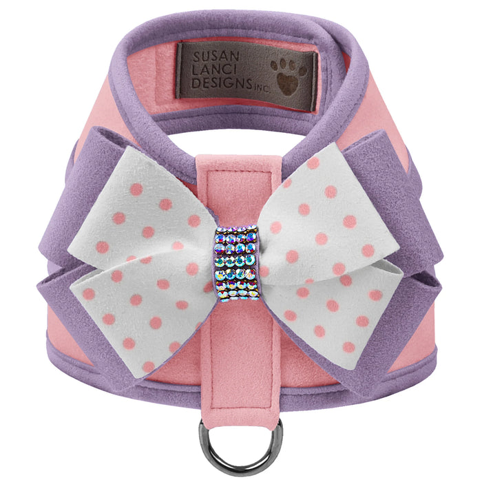 Susan Lanci Daisy Bow Tinkie Harness with French Lavender Trim