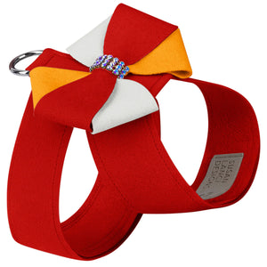 Susan Lanci Game Day Glam Red Pepper Pinwheel Bow Tinkie Harness
