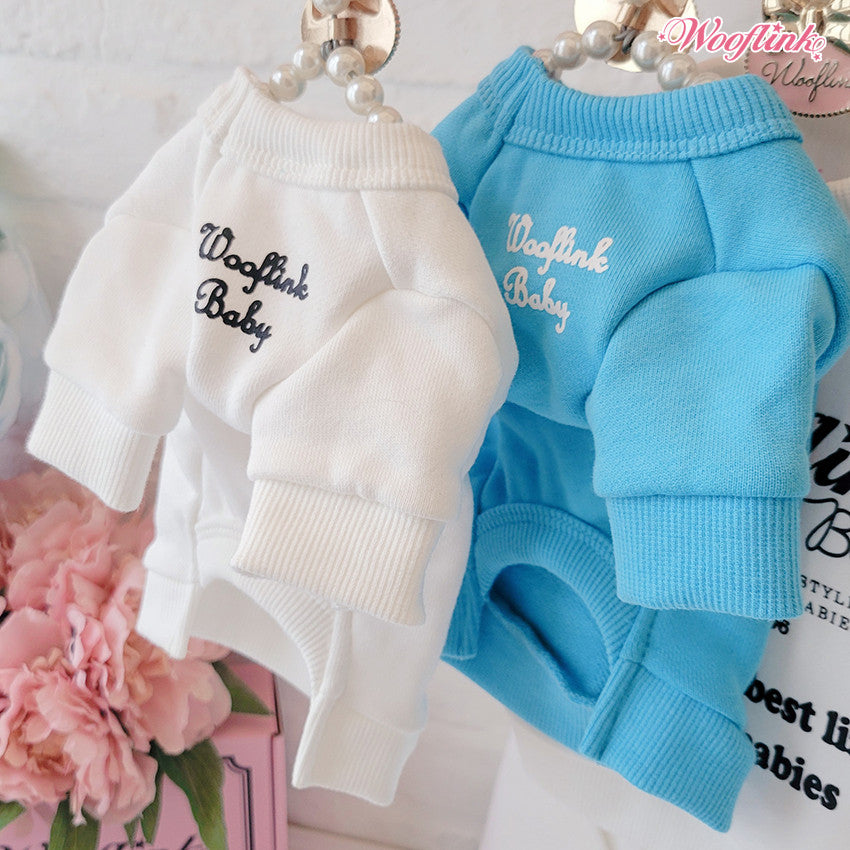 Wooflink Living My Best Life With My Babies Sweatshirt in Cream