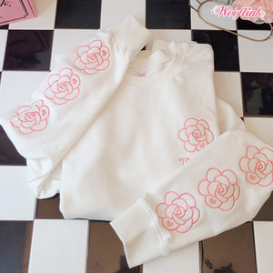 Wooflink Camellia Sweatshirt for Mom in White