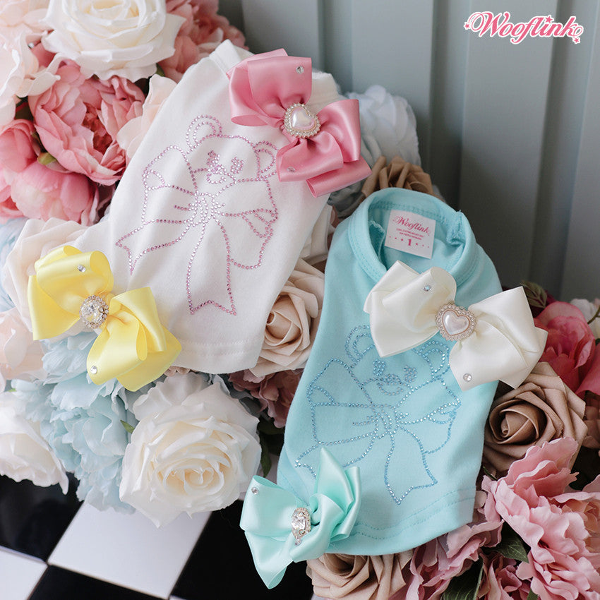 Wooflink Baby Bling BB Top in White- Posh Puppy Boutique