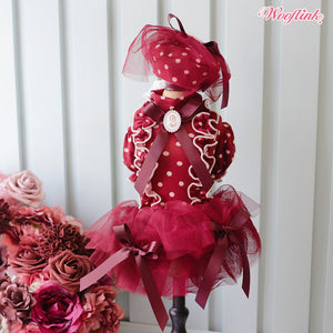 Wooflink Audrey Dress in Burgundy