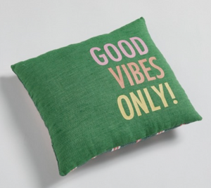 Louis Dog Good Vibes Only Pillow