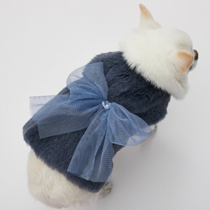 Louis Dog Alpaca Coat Couture in Twilight Blue