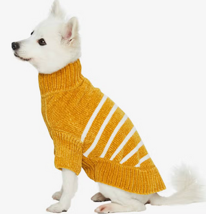 Chenille Classy Striped Sweater in Mustard