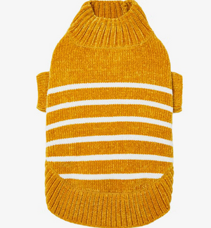 Chenille Classy Striped Sweater in Mustard