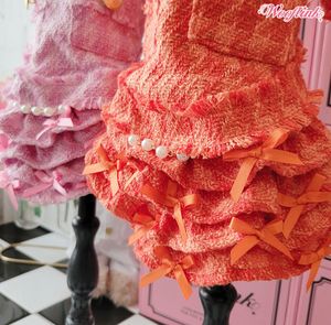 Wooflink Tweed Skirt 2 - Orange