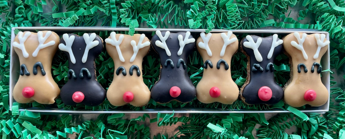 Jolly Reindeer Christmas Dog Treats Gift Sleeve