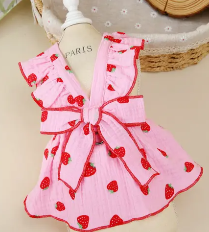 Pink Strawberry Summer Dress