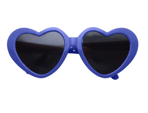 Tiny Dog Heart Sunglasses in Dark Blue