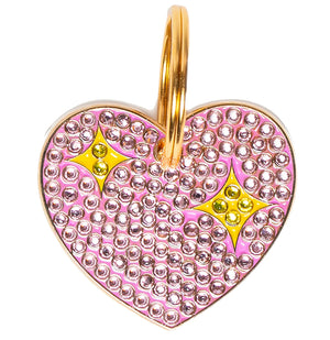 Bling Heart Pet ID Tag