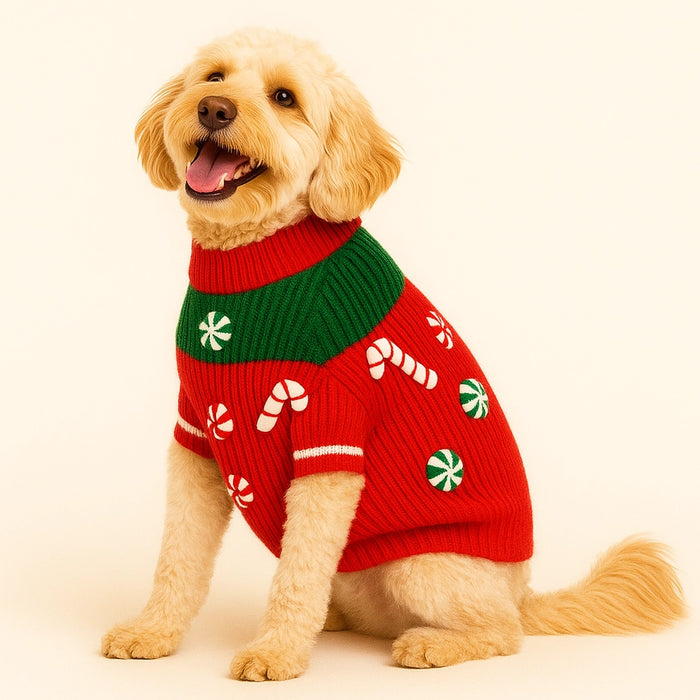 Peppermint Candy 3D Icon Applique Sweater