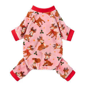 Cute Reindeer Dog Christmas Pajamas