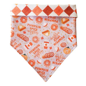 Pumpkin Spice Everything - Reversible Dog Collar Bandana