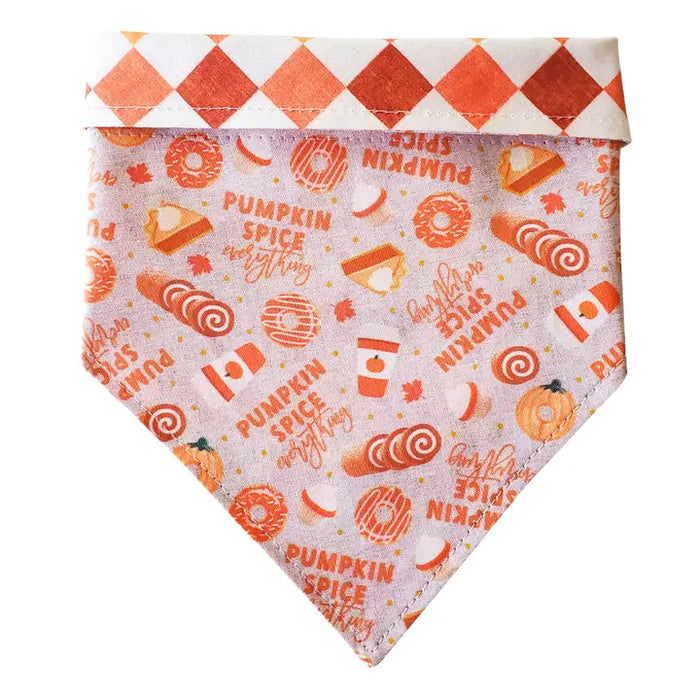 Pumpkin Spice Everything - Reversible Dog Collar Bandana