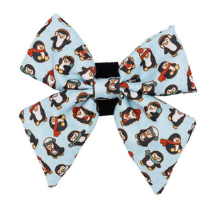 Dog Sailor Bow Collar Slider -Winter Waddleland