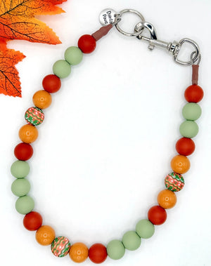 Pumpkin Patch Beaded Pet Collar