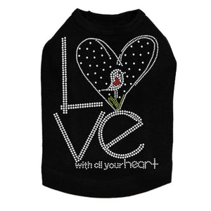 Love With All Your Heart Love Bird Tank in Black