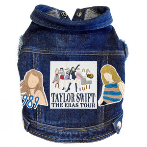 Eras Tour Swiftie inspired Denim Dog Jacket in 3 Colors