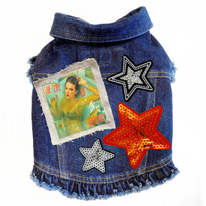 Life of a Showgirl Swiftie inspired Denim Dog Jacket in 3 Colors