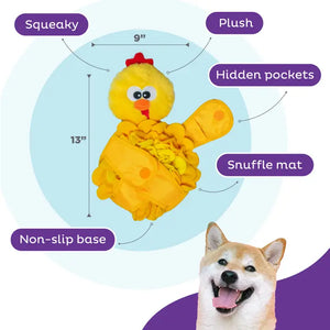 Nina Ottosson Snuffle Palz Chicken Interactive Plush Dog Toy