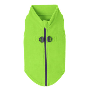 Zip Up Fleece in Lime