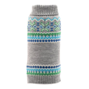 Fairisle Turtleneck Sweater in Blue