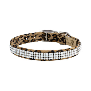 Susan Lanci Cheetah 3 Row Pearl Giltmore Collar in Many Colors