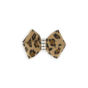 Susan Lanci Pearl Giltmore Nouveau Bow Hair Bow in Cheetah