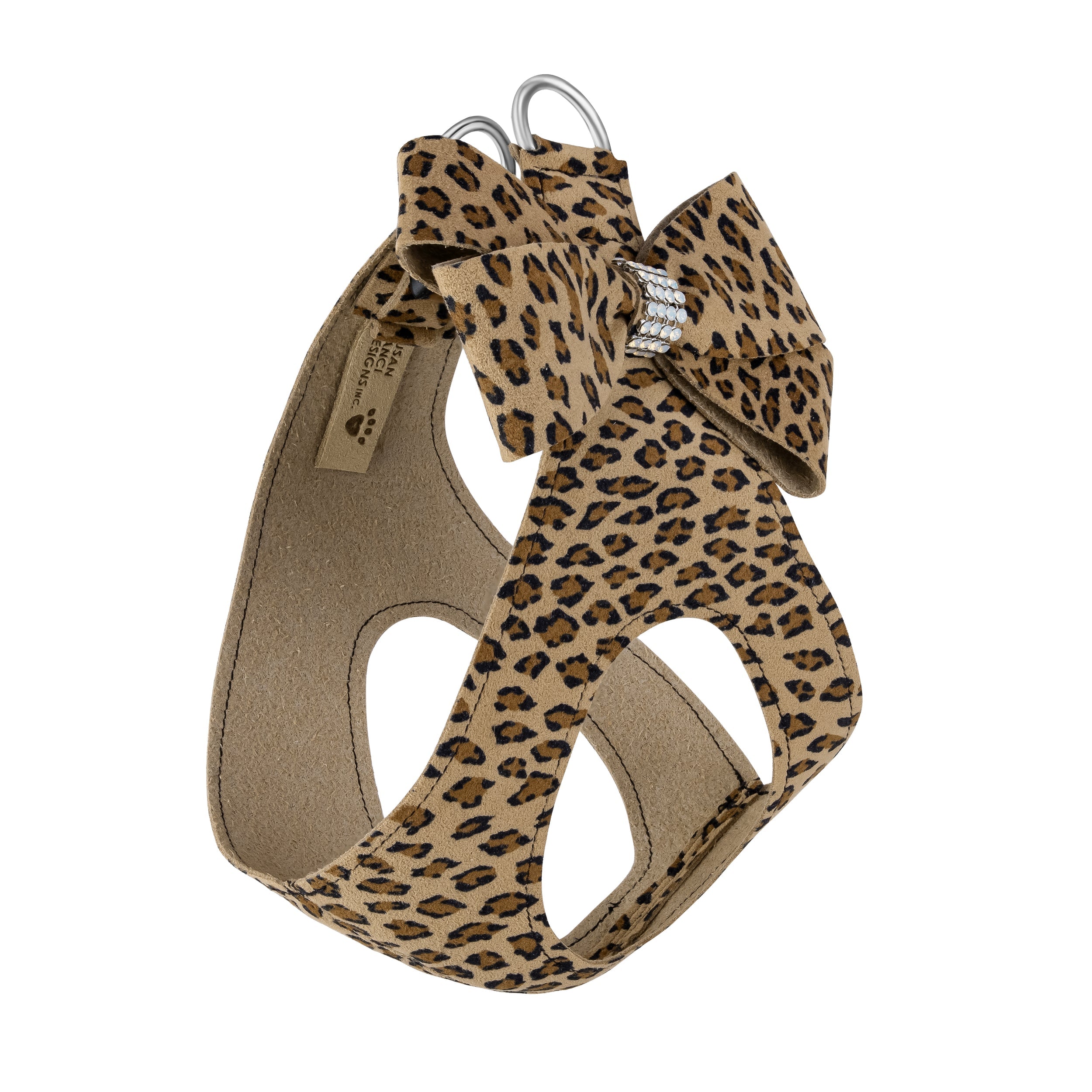 Susan Lanci Cheetah Pearl Giltmore Nouveau Bow Step In Harness in