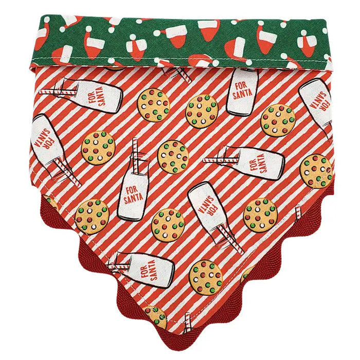 Santa's Cookies - Reversible Dog Collar Bandana