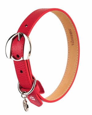 Hachiko Dog Collar in Red